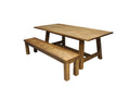 Rough Sawn Pine Dining Bench | Rustic Chic Solid Wood Kitchen Bench